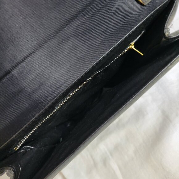 Vtg Faux Suede Crossbody shoulder bag detachable handle alligator print purse - Picture 6 of 9